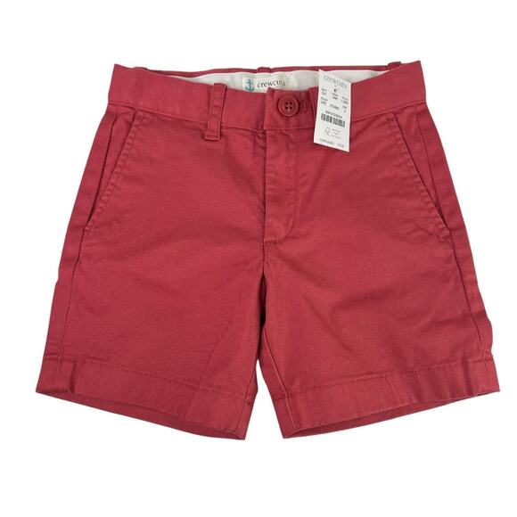 J. Crew Crewcuts Gramercy Flex Chino Shorts Muted Red NWT Toddler Boys 3T - Picture 1 of 7